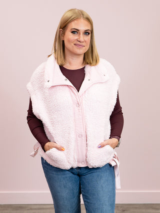 *NEW* Alaska Oversized Faux Fur Vest | Pink