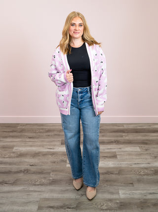 *NEW* Pocket Cardigan | Lilac Ghosts