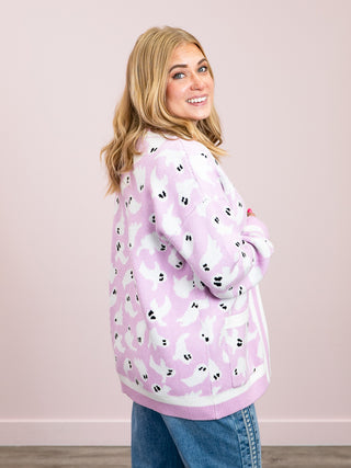 *NEW* Pocket Cardigan | Lilac Ghosts