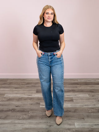 *NEW* Second Skin | Roxi Short Sleeve Top | Black