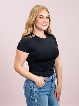 *NEW* Second Skin | Roxi Short Sleeve Top | Black