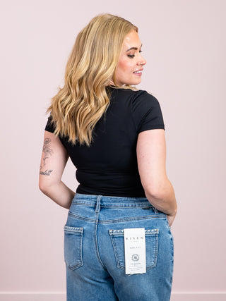 *NEW* Second Skin | Roxi Short Sleeve Top | Black