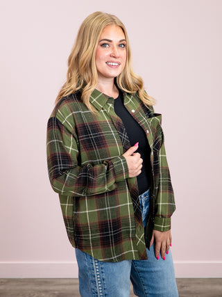 *NEW* Finley Plaid Button Up | Olive & Brown