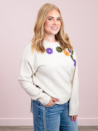 *NEW* Fall Floral Sweater | Beige