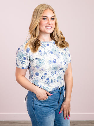 *NEW* Nightingale Short Sleeve Knit Top | Blue
