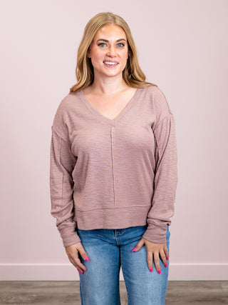 *NEW* DEX | Helen Long Sleeve Pullover | Dusty Rose