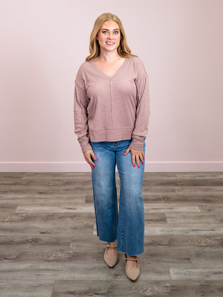 *NEW* DEX | Helen Long Sleeve Pullover | Dusty Rose