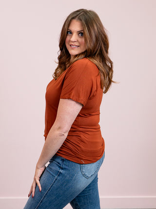 Chloe Cozy Tee | Rust