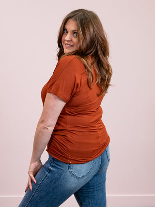 Chloe Cozy Tee | Rust