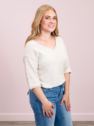*NEW* DEX | Oceanna Sweater Top | Soft Oatmeal Mix