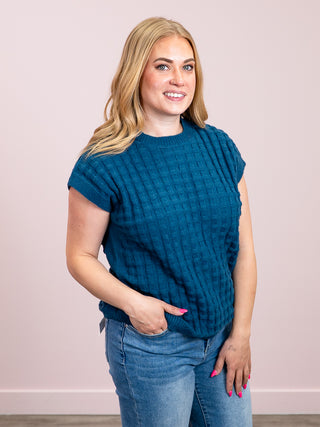 *NEW* Kelly Knitted Top | Teal