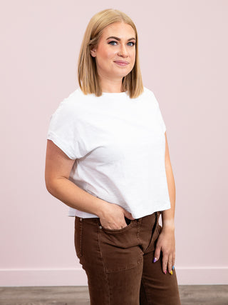 *NEW* Colleen Round Neck Tee | White