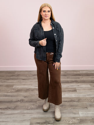 DEX | Amber Soft Denim Jacket | Washed Black