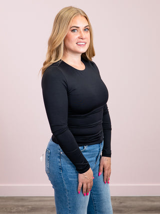 *NEW* Second Skin | Hira Long Sleeve Top | Black