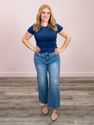 *NEW* Second Skin | Roxi Short Sleeve Top | True Navy