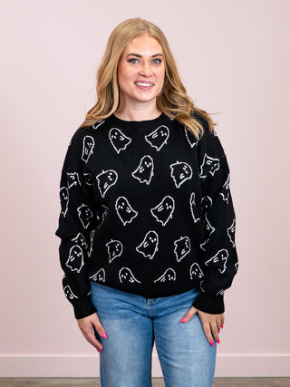 *NEW* Ghost Pullover Sweater | Midnight Ghosts
