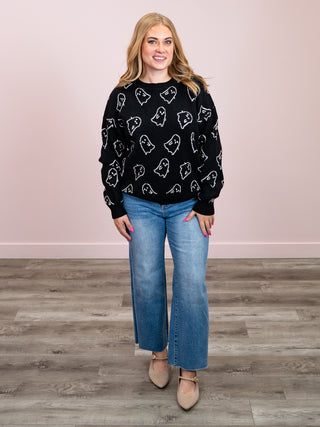 *NEW* Ghost Pullover Sweater | Midnight Ghosts