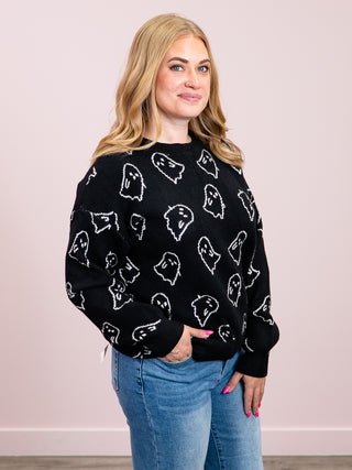 *NEW* Ghost Pullover Sweater | Midnight Ghosts
