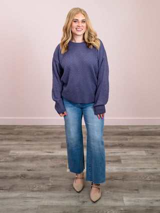 *NEW* Gianna Pullover Sweater | Slate Blue