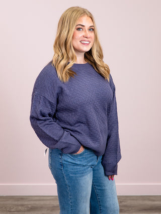 *NEW* Gianna Pullover Sweater | Slate Blue