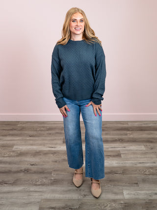 *NEW* Gianna Pullover Sweater | Teal
