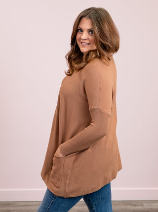 Naomi Pocket Sweater | Latte