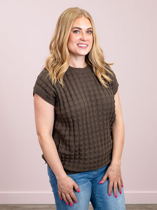 *NEW* Kelly Knitted Top | Brown