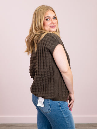 *NEW* Kelly Knitted Top | Brown