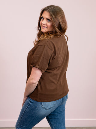 Brunette The Label | Boxy Tee | Brown