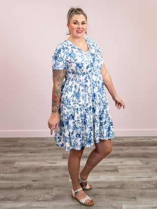 *NEW* Alena TEE Tiered Dress | Blue Belle