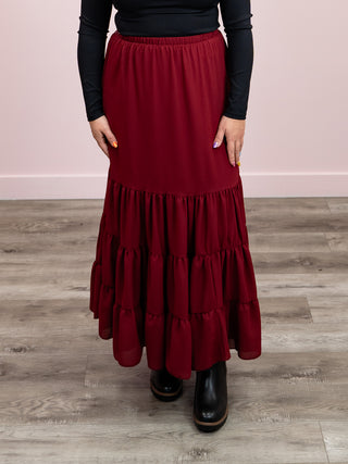 Finley Maxi Skirt | Wine