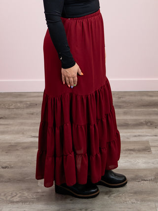 Finley Maxi Skirt | Wine