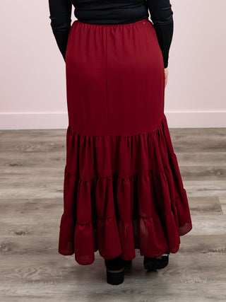 Finley Maxi Skirt | Wine