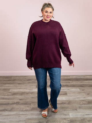 Aurora Cozy Sweater | Burgundy