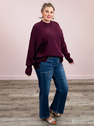 Aurora Cozy Sweater | Burgundy