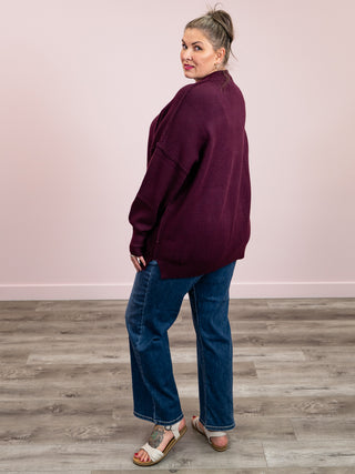Aurora Cozy Sweater | Burgundy