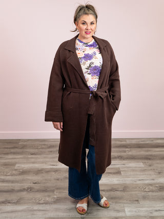 Violette Belted Coat | Brown