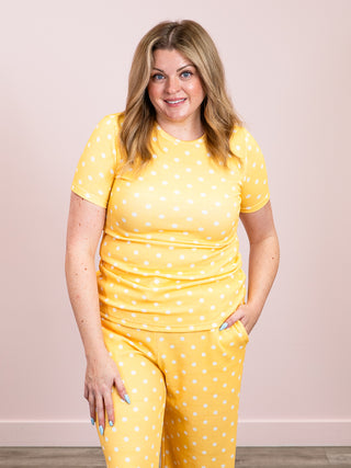 *NEW* Ampersand | Waffle Lulu Tee | Lemon Drop