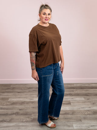 Brunette The Label | Boxy Tee | Brown