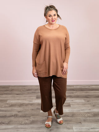 Naomi Pocket Sweater | Latte