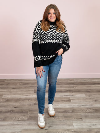 Brunette The Label | Fair Isle Sweater 2.0 | Black