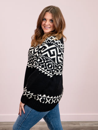 Brunette The Label | Fair Isle Sweater 2.0 | Black