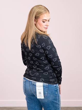 *NEW* Blair Long Sleeve Top | Midnight Ghosts