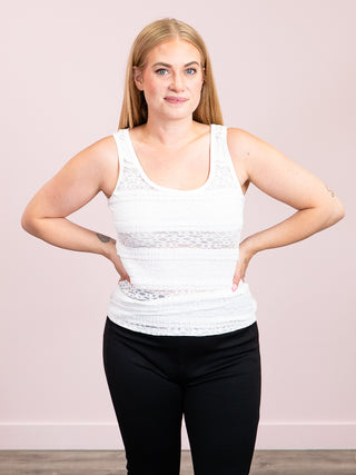 *NEW* Paris Picnic Tank Top | Off White