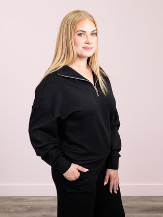 *NEW* RD Style | Seanni Soft Knit Halfzip | Black