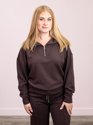 *NEW* RD Style | Seanni Soft Knit Halfzip | Brown