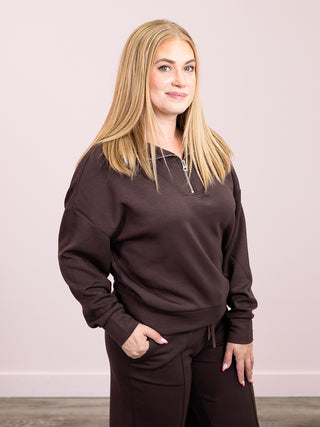 *NEW* RD Style | Seanni Soft Knit Halfzip | Brown