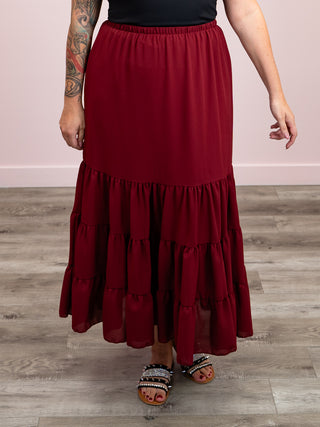 Finley Maxi Skirt | Wine