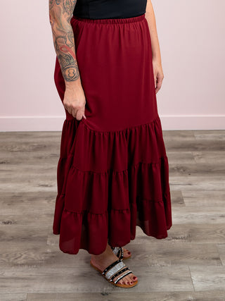 Finley Maxi Skirt | Wine