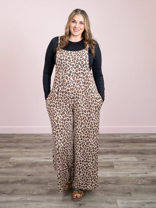*NEW* Born Wild Wide Leg Overalls | Leopard